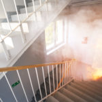 Emergency exit - fire in the building